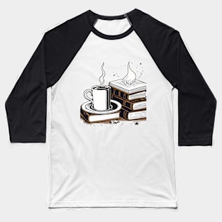 Books And Coffee Baseball T-Shirt